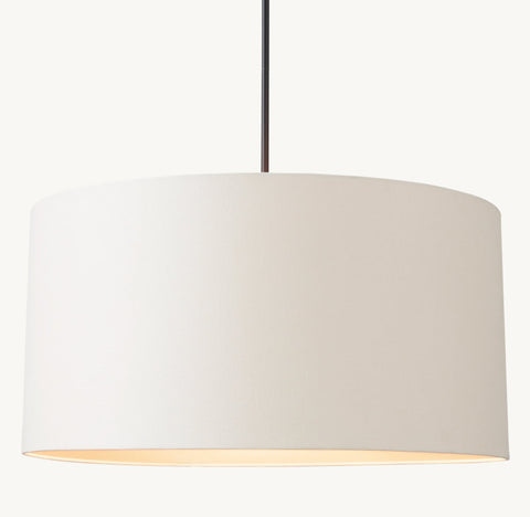Cicero Drum Pendant – Luxury Linen-Wrapped LED Pendant Light