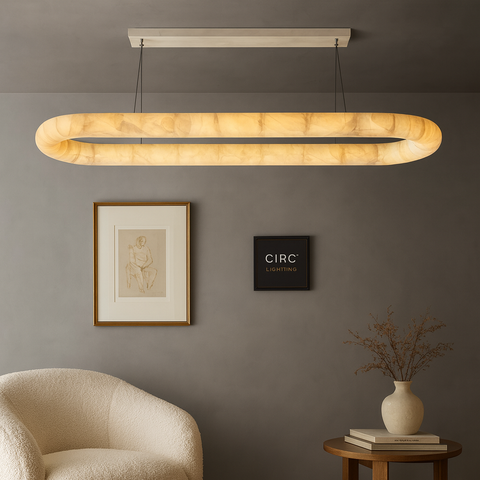 Rivage Lisse Oval Chandelier 74"