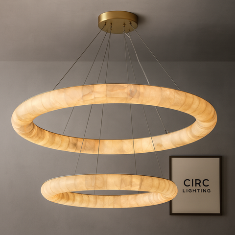 Rivage Lisse Two-Tiered Round Chandelier 61"