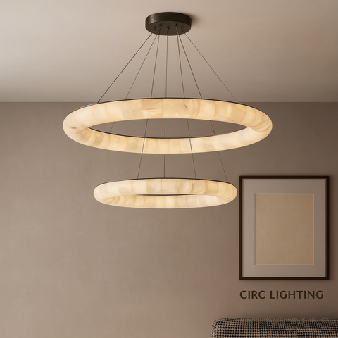 Rivage Lisse Two-Tiered Round Chandelier 61"