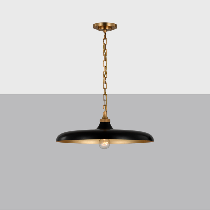 Piatto Medium Pendant | Chic Rustic Gilded LED Hanging Light