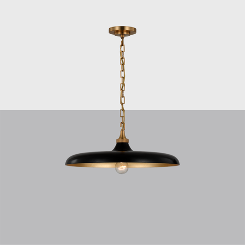 Piatto Medium Pendant | Chic Rustic Gilded LED Hanging Light