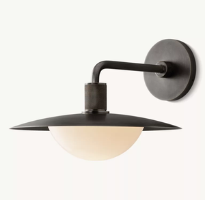 Kennan Round Sconce | Modern Brass Wall Light Fixture