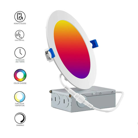 CIRC 4-Inch Smart LED Recessed Downlight 9W | WiFi CCT Control