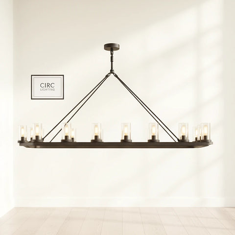 Ondra Linear Clear Glass Chandelier 52"